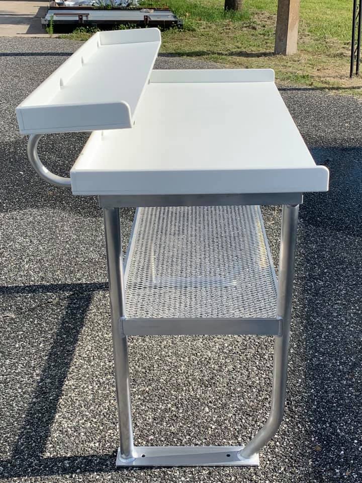 Deluxe Fish Cleaning Table with Upper Shelf