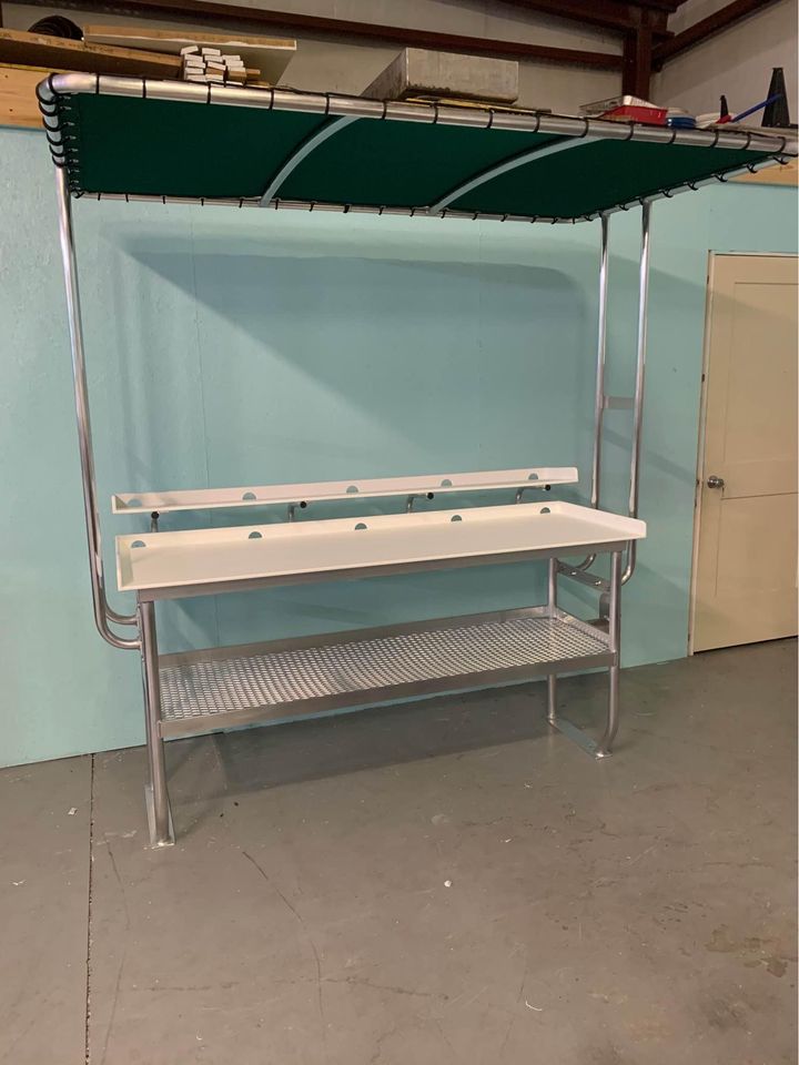 Deluxe Fish Cleaning Table with Shade Top