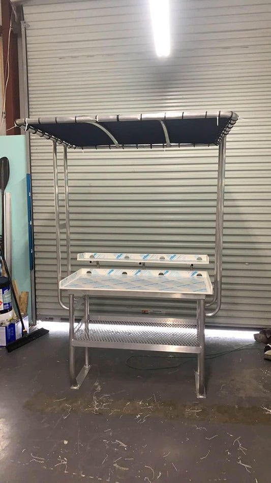 Deluxe Fish Cleaning Table with Shade Top