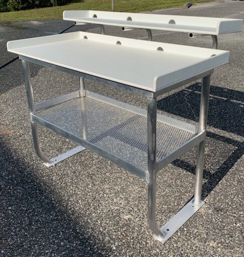 Deluxe Fish Cleaning Table with Upper Shelf